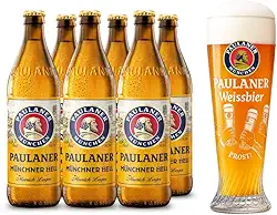 Kit 6 Cerveja Paulaner Munchner Hell 500ml + Copo Prost