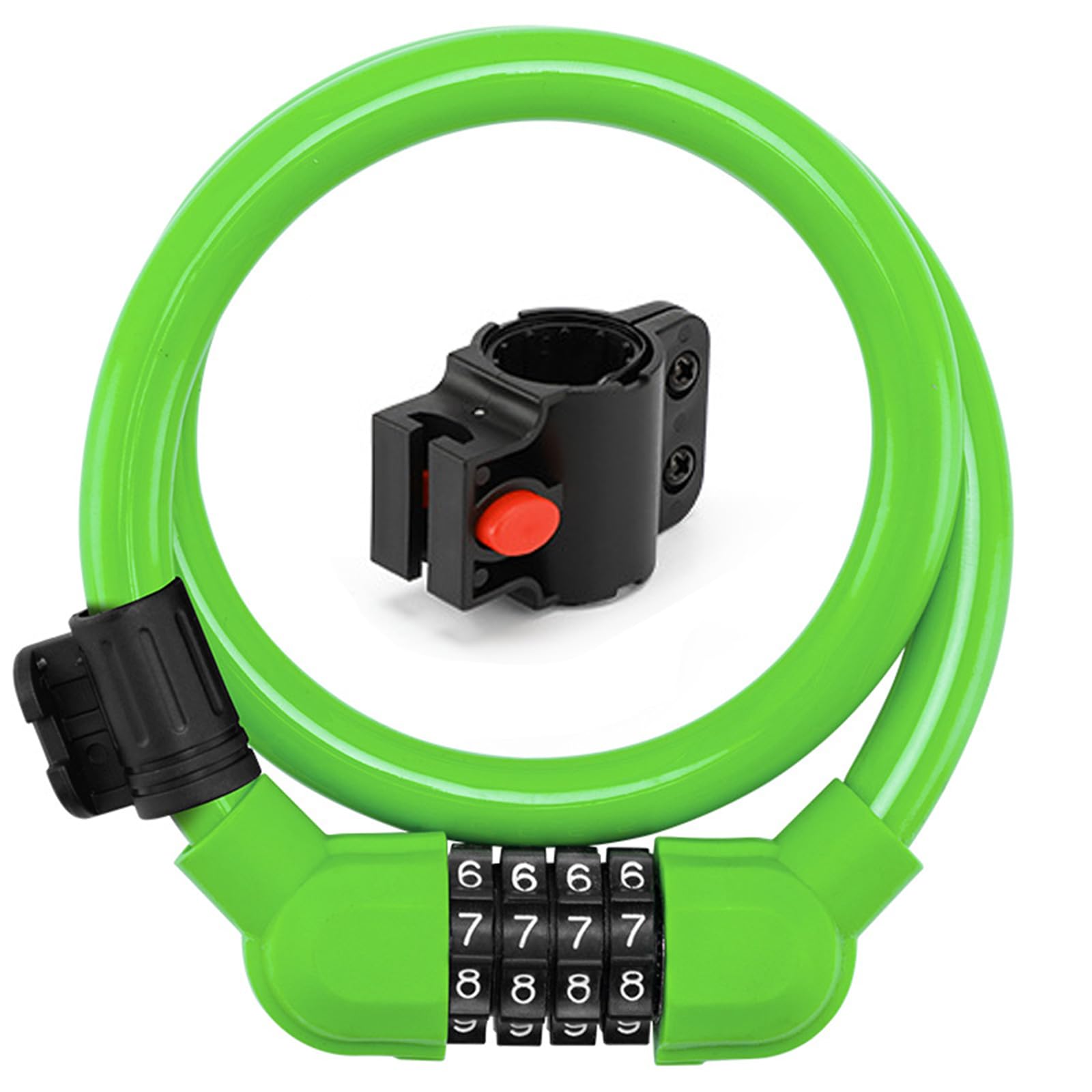 Heavy Duty 4 Digits Bike Cable Lock Bike Portable Code Lock Cable