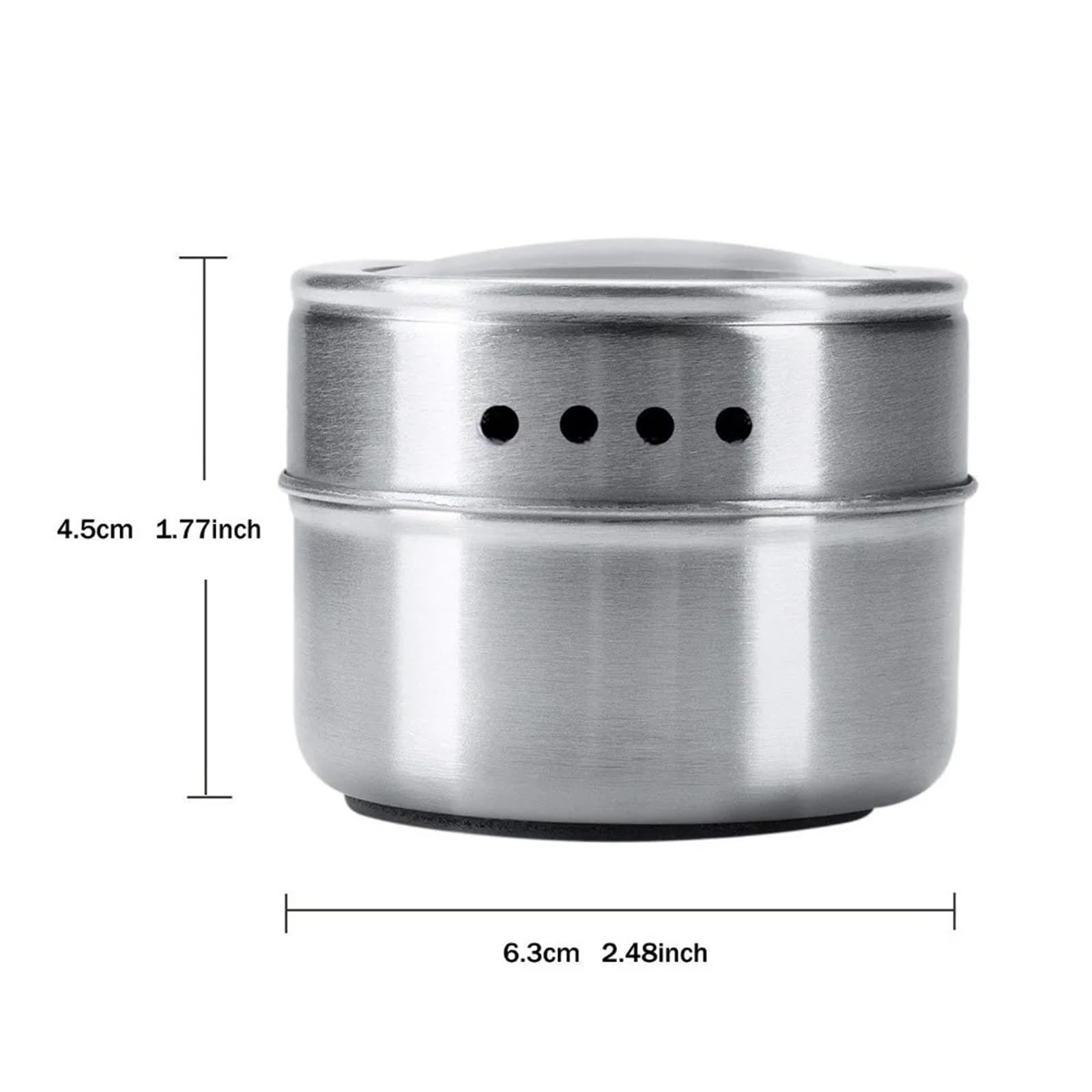 Contenitore per spezie in acciaio inox Set di barattoli magnetici for spezie con etichette e penna for lavagna Barattoli for la conservazione del pepe condimento in acciaio inossidabile(24 pcs)