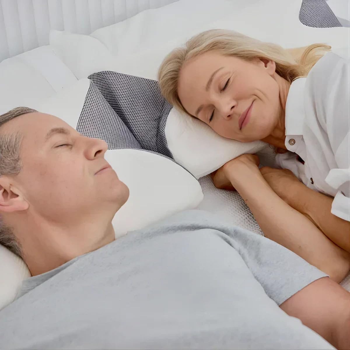 Almofada Dormax Almohada Ortopédica Alivia Dolores Cuello Y Hombros Suave Transpirable，Negro