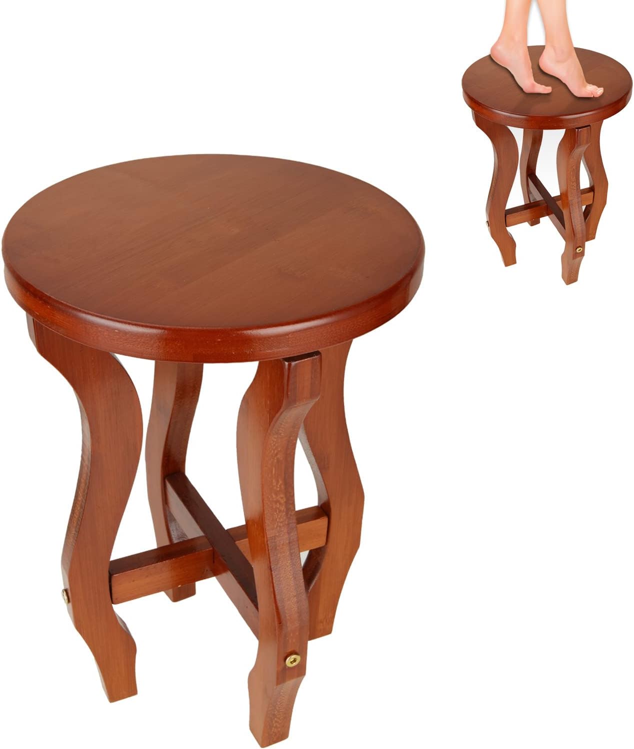 ACXFOND Step Stool Bamboo Wooden Step Stool for Adults and