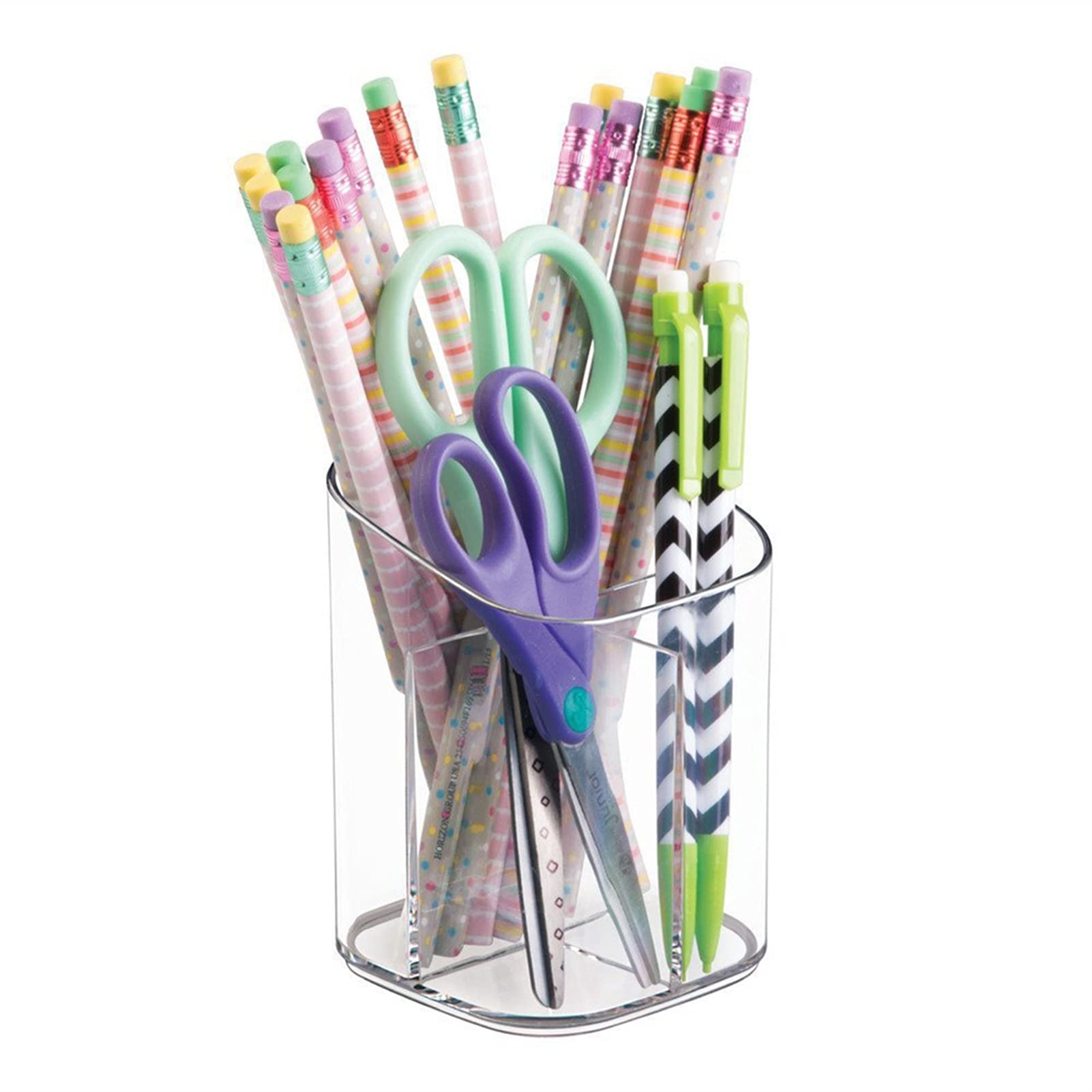 Scatola di stoccaggio cosmetici Penna in acrilico trasparente Porta matita Pennello for il trucco Scatola di immagazzinaggio Cosmetico Scissors Boardop Organizer Organizzatore di stoccaggio del trucco