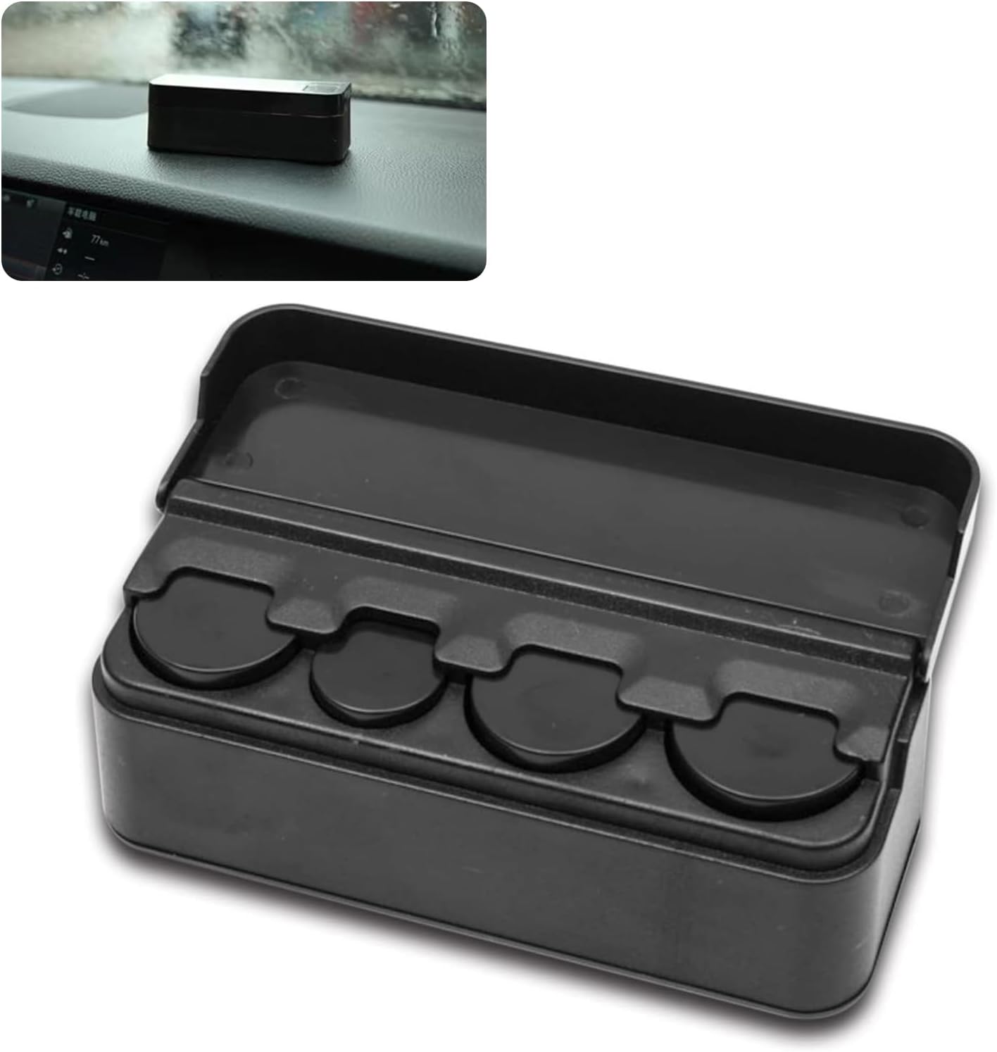 cueclue Pack1 Car Coin Holder, Portable Mini Change Storage Box, Coin Organizer