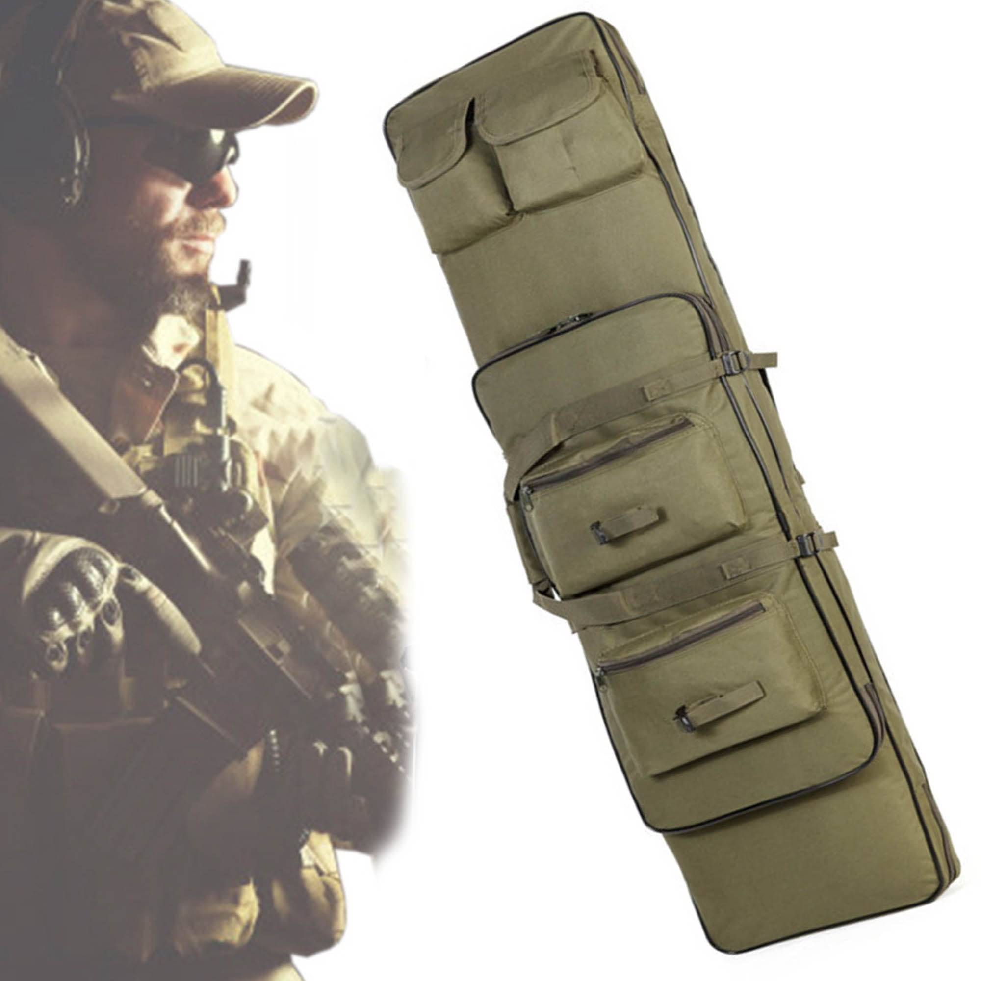 Étui souple à double pistolet et sac à dos tactique de transport pour fusil de chasse