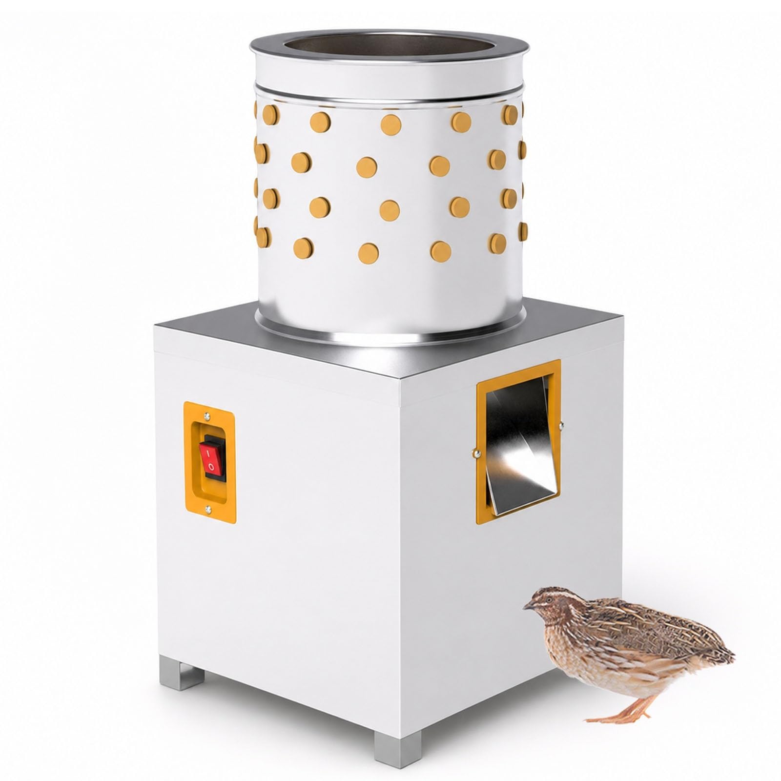 Máquina Desplumadora De Pollos De Acero Inoxidable De Desplumado Rápido | Eliminación Rápida Del Pelo, Uso Cómodo, Amplia Abertura Para La Eliminación Del Pelo, Adecuado Para 3 a 5 Aves