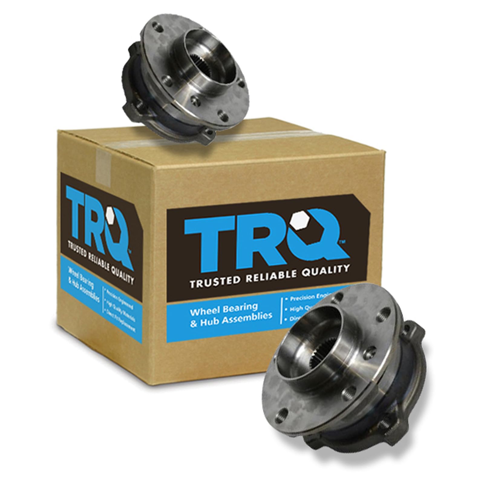 TRQ Front Driver and Passenger Side Wheel Bearing and Hub Assembly Set 2