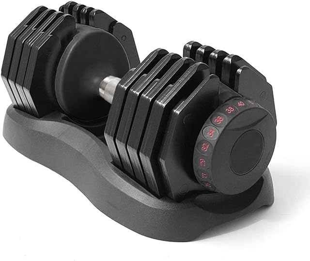 Strongology Adjustable Smart Dumbbell 5kg to 40kg Home Fitness Training Weights Black