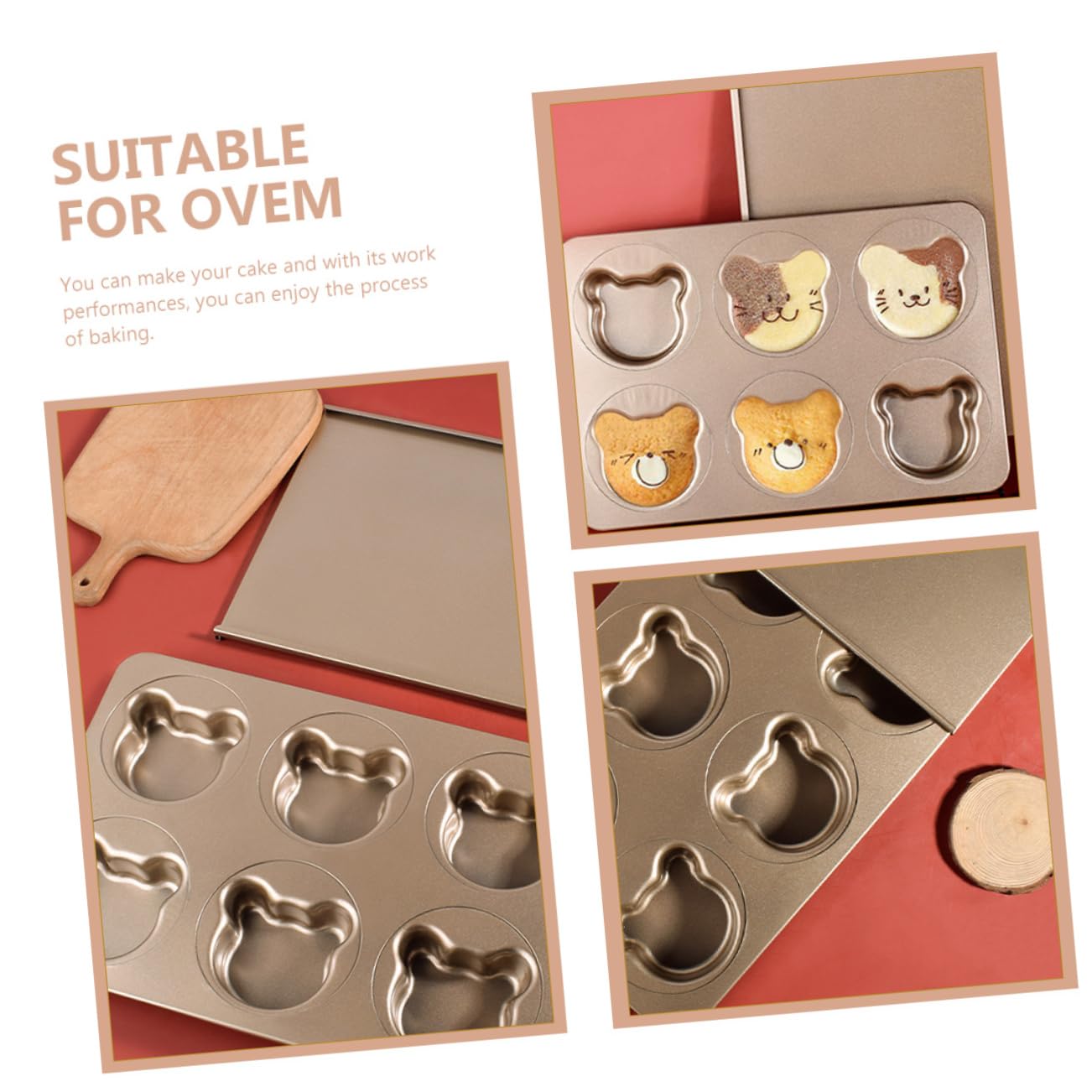 DECHOUS 1ensemble Moule à Gâteau Réutilisable Ours Pour Pâtisserie Moule Biscuits Couvercle