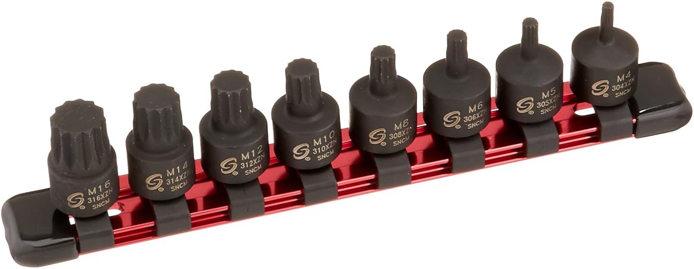 Sunex 3640 3/8-Inch Drive Stubby Triple Square Impact Bit Socket Set, 8-Piece : Tools & Home Improvement