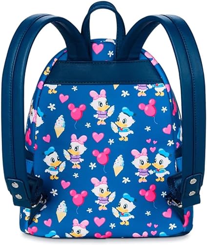 Miniatura 2 de Loungefly - Disney - Donald Duck y Daisy Duck - Globos y helado - Mini mochila de moda, Azul, Mochila Donald and Daisy