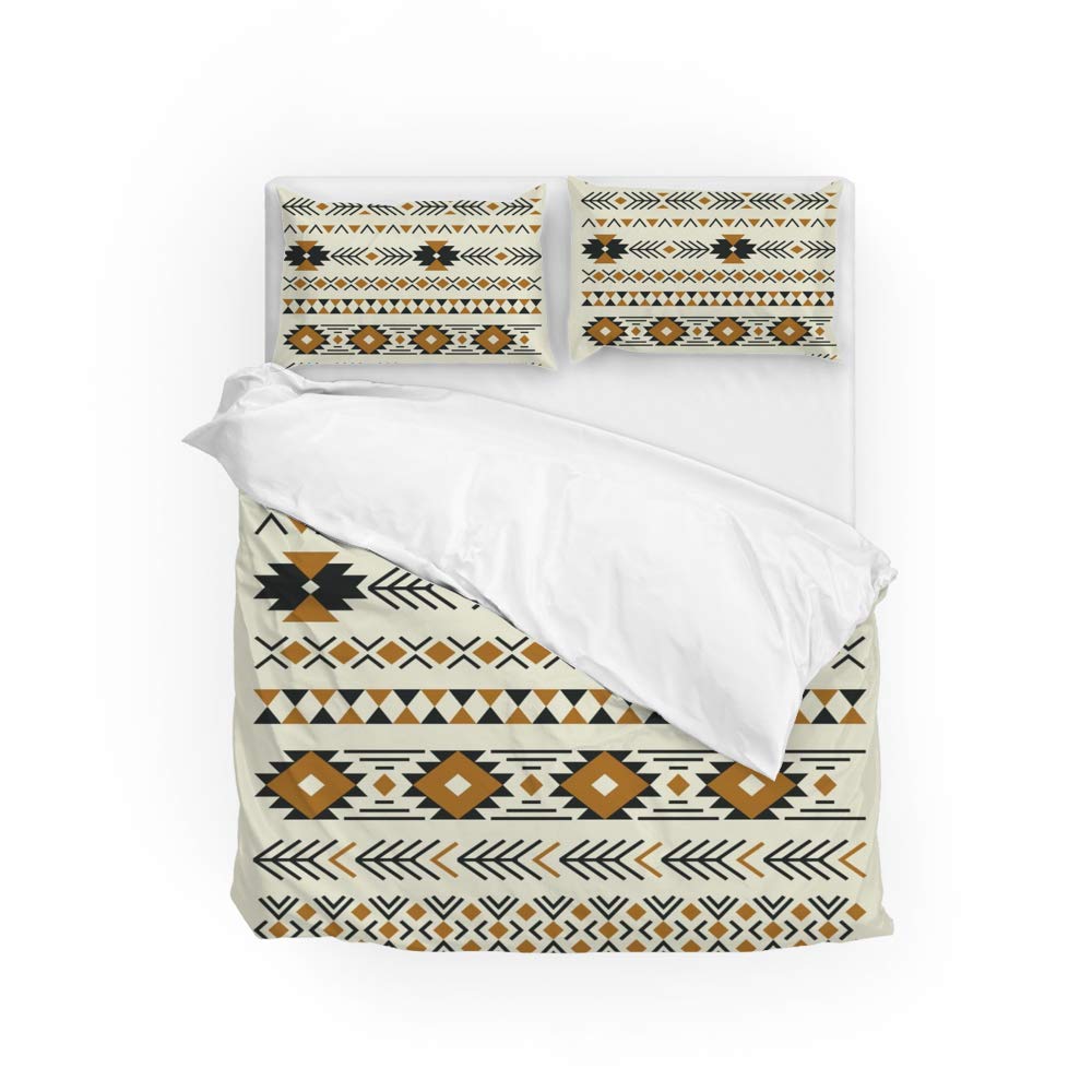 Parure de couette ethnique 3 pièces pour une chambre cocooning et ultra douce