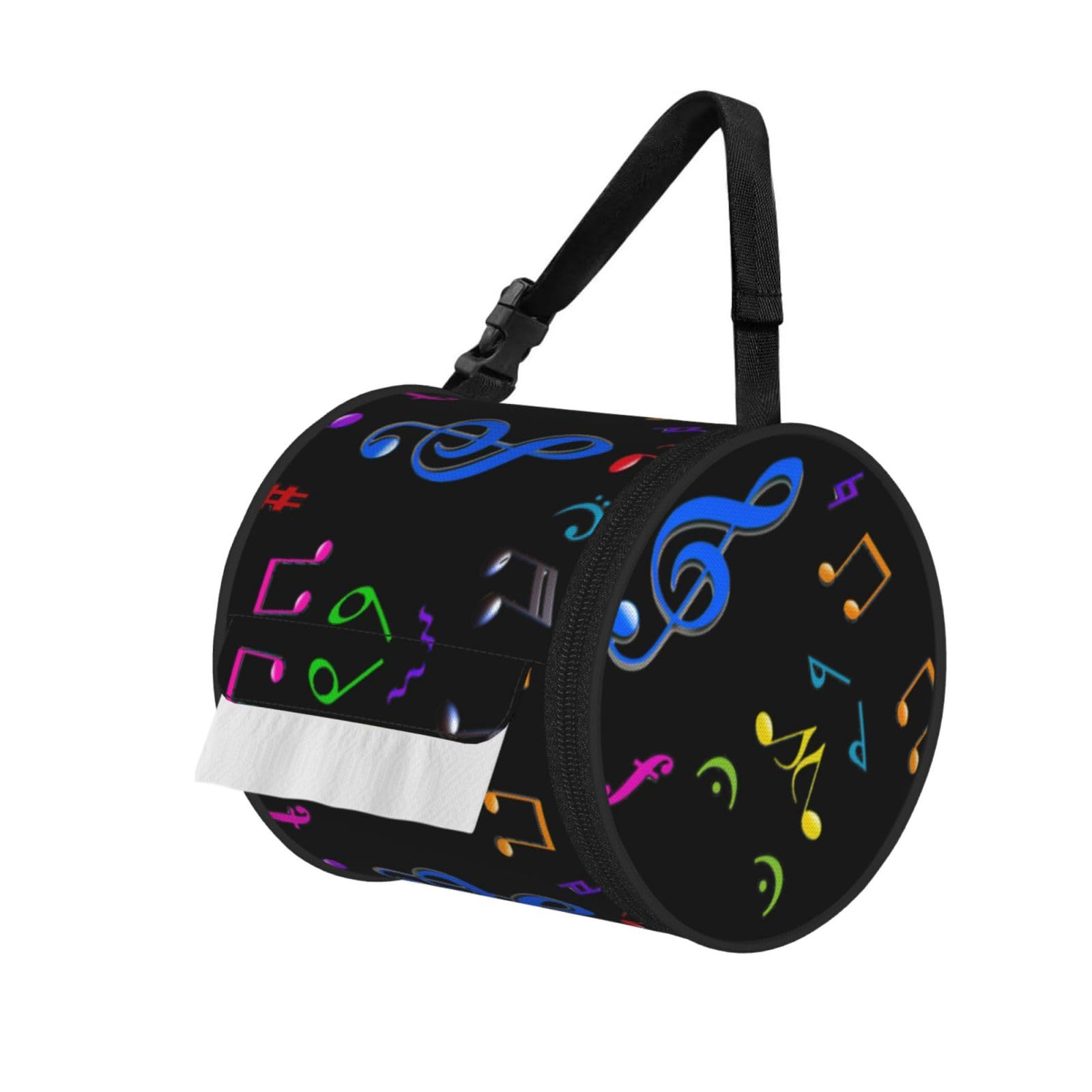 Music 1 Printed Toilet Paper Holder Bag, Adjustable Strap Roll Paper Organizer for Car Kitchen Outdoor