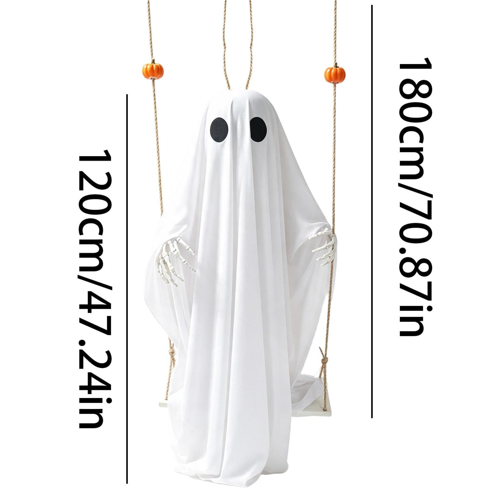 Outdoor Halloween świecąca huśtawka duch dekoracja ogrodowa