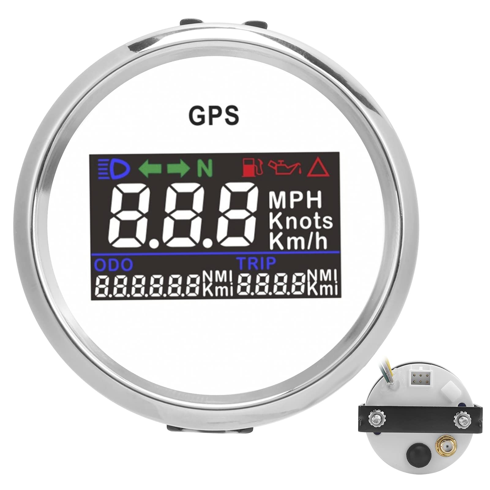 Medidor de 2 Pulgadas con Contador de Edad Digital Ideal para Vehículos de 12 V y 24 V Odómetro para Yates con Pantalla LCD para un Control preciso.