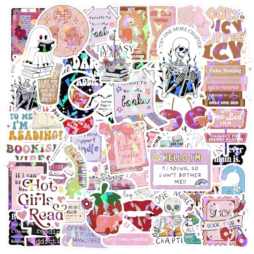 210 PCS Book Stickers, Funny Non-Repeating Read Decales for Water Bottles