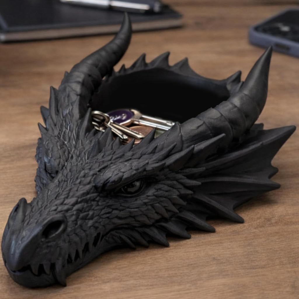 Unique Gothic Style Dragon Head 3D Printed Candle Holder and Jewelry Organizers image 4