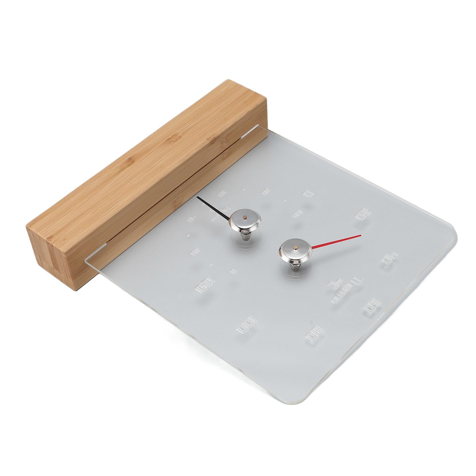 Igrotermografo per Sauna, Termometro per Sauna con Base in Legno Accurato per Hotel (Celsius 0℃-120℃)