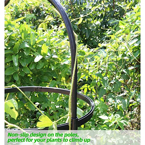 Garden Trellis For Climbing Plants, Rustproof Metal Pipe With Heavy Duty 6Ft, Garden Outdoor Indoor Potted Plant Support（Black）… #TOP1