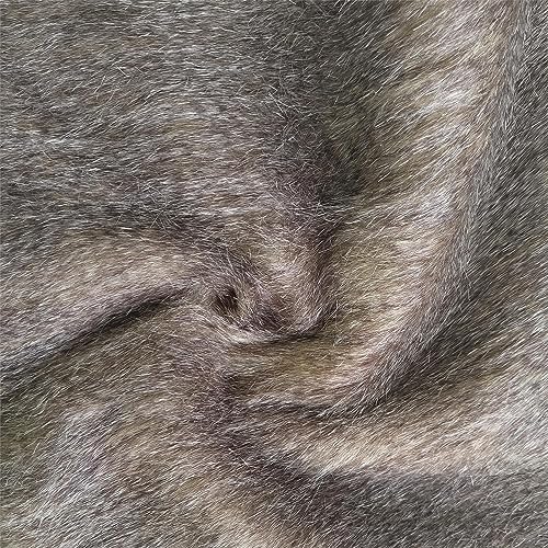 Tissu en fausse fourrure de luxe imitation gazelle pour coudre un plaid de salon cocooning
