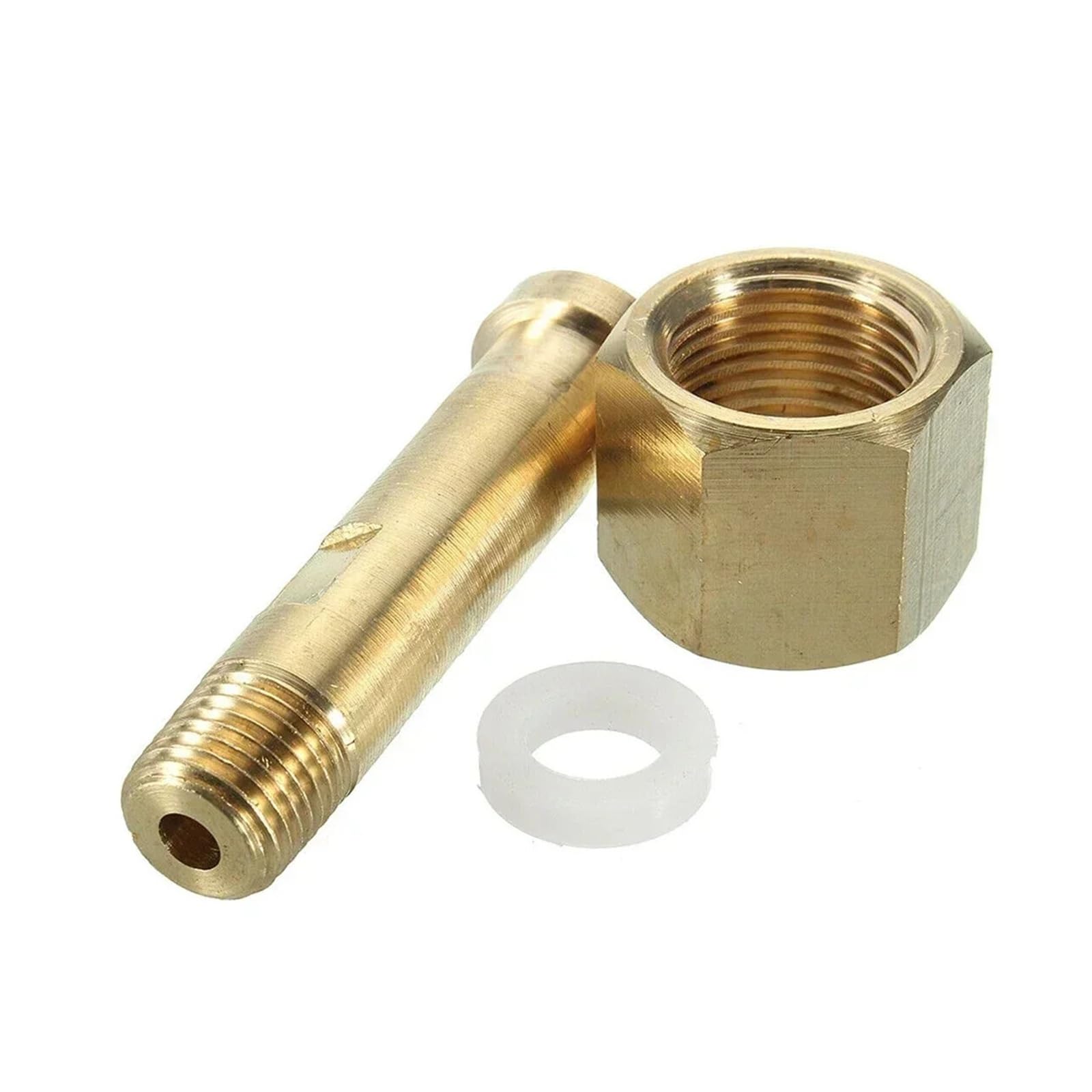 HEXHUASR Gas Cylinder Connector CO-2 CO-3 CGA-320 CO2 Carbon Dioxide Regulator Inlet NUT & 2" NIPPLE With Washer Air Tools Parts
