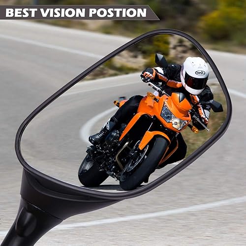 Miniatura 5 de DREAMIZER Espejo retrovisor lateral con luces de señal de giro Lámpara integrada para GSXR 600 750 1000 - Negro, Lente de humo