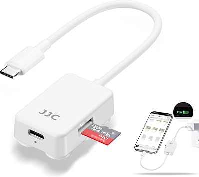 Microsd TF Card Reader for iPhone, USB C to MicroSD Memory Card Adapter with Type-C Charging Port, MSD Card Reader for iPhone 16 15 Pro Max Plux MacBook Pad & More NOT Affect Charging