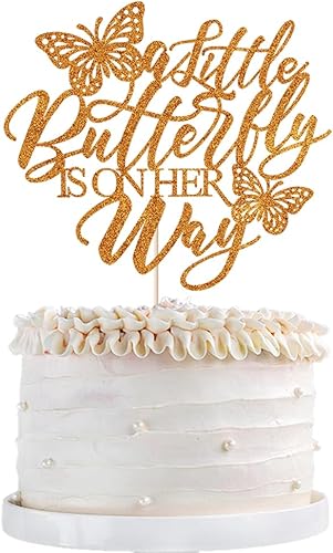 Miniatura 6 de Decoración para tartas con temática de mariposa, ideal para baby shower, bienvenida al bebé, suministros de decoración de fiesta de revelación de