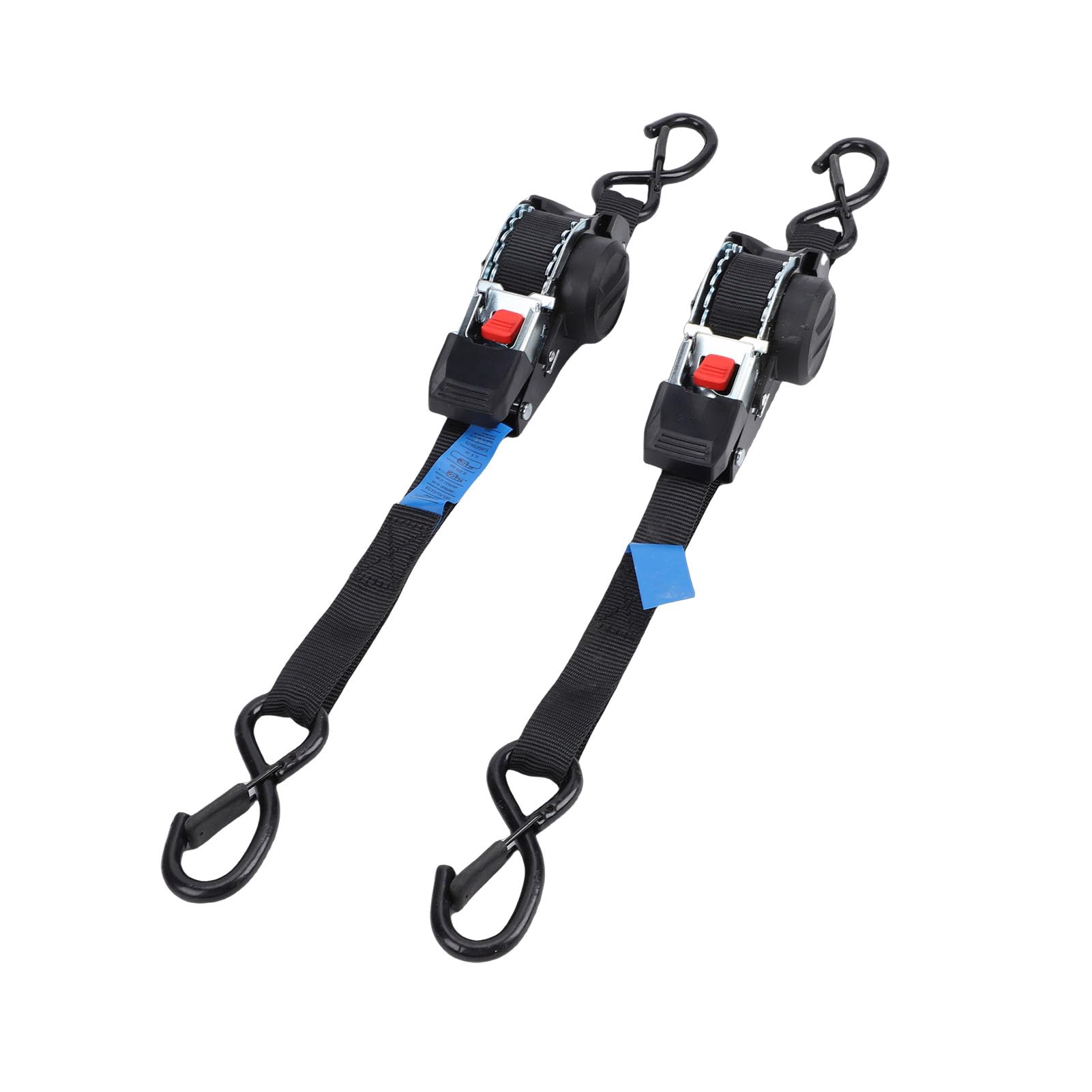 VGEBY Ratschengurte, Automatisch Einziehbare Zurrgurte, Legierung und Nylon, 2,5 M, 1760 Lbs Last, Stabile Spannung, Schnelle Lagerung für Anhänger, Boote, Motorräder, Geländefahrzeuge