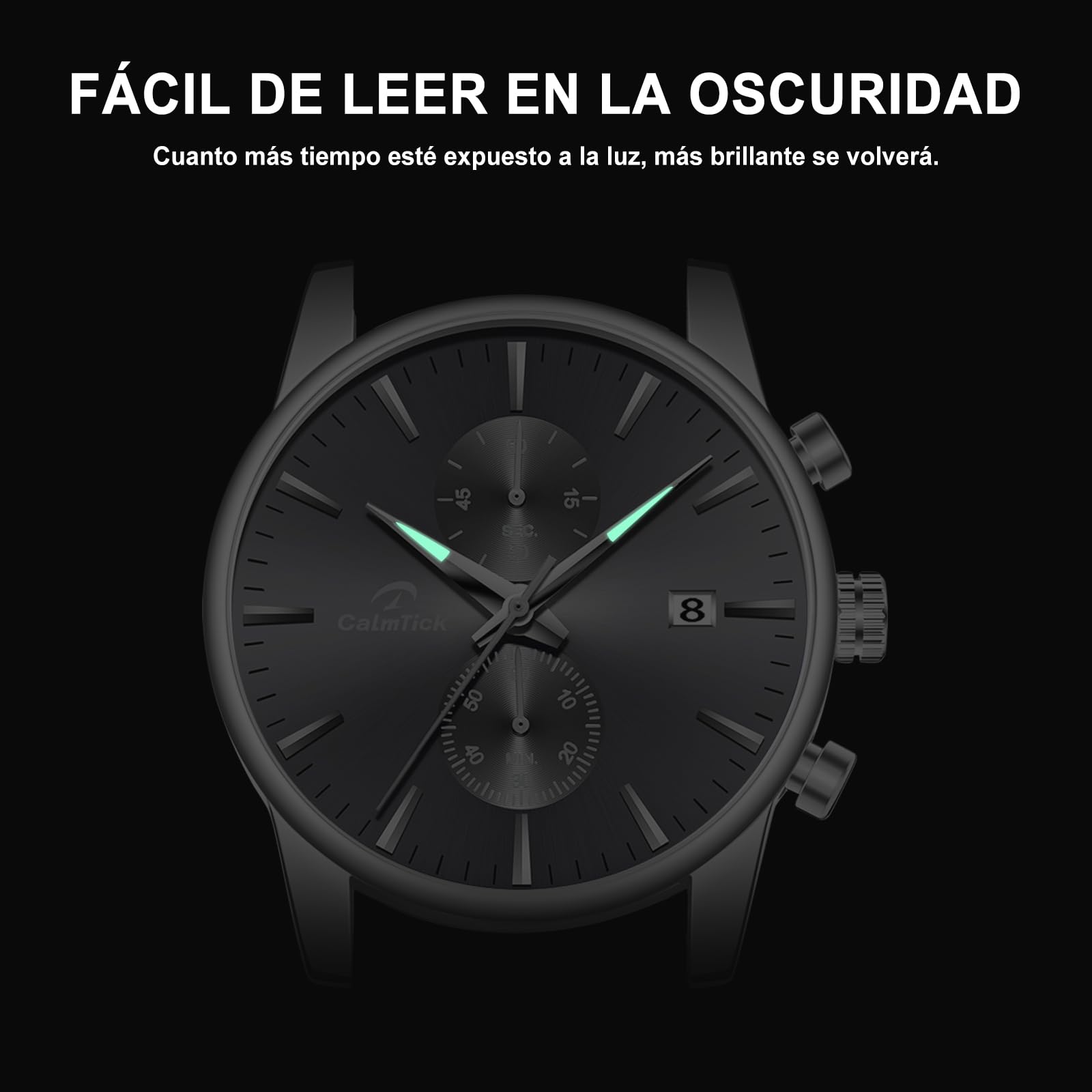 Quarzuhr für Herren, leuchtende Zeiger, Datumsanzeige, Chronographen-Hilfszifferblatt, wasserdicht bis 30 m, japanisches Uhrwerk VD51, klassische Business-Uhr