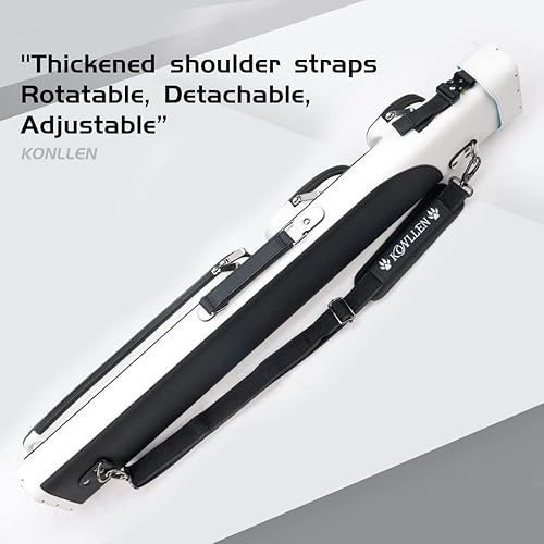 Miniatura 5 de KONLLEN 2x4 Hard Pool Cue Case  Professional Billiards Cue Case for 2 Butts & 4 Shafts, Durable Hard Shell Cue Bag with Adjustable Shoulder Strap,