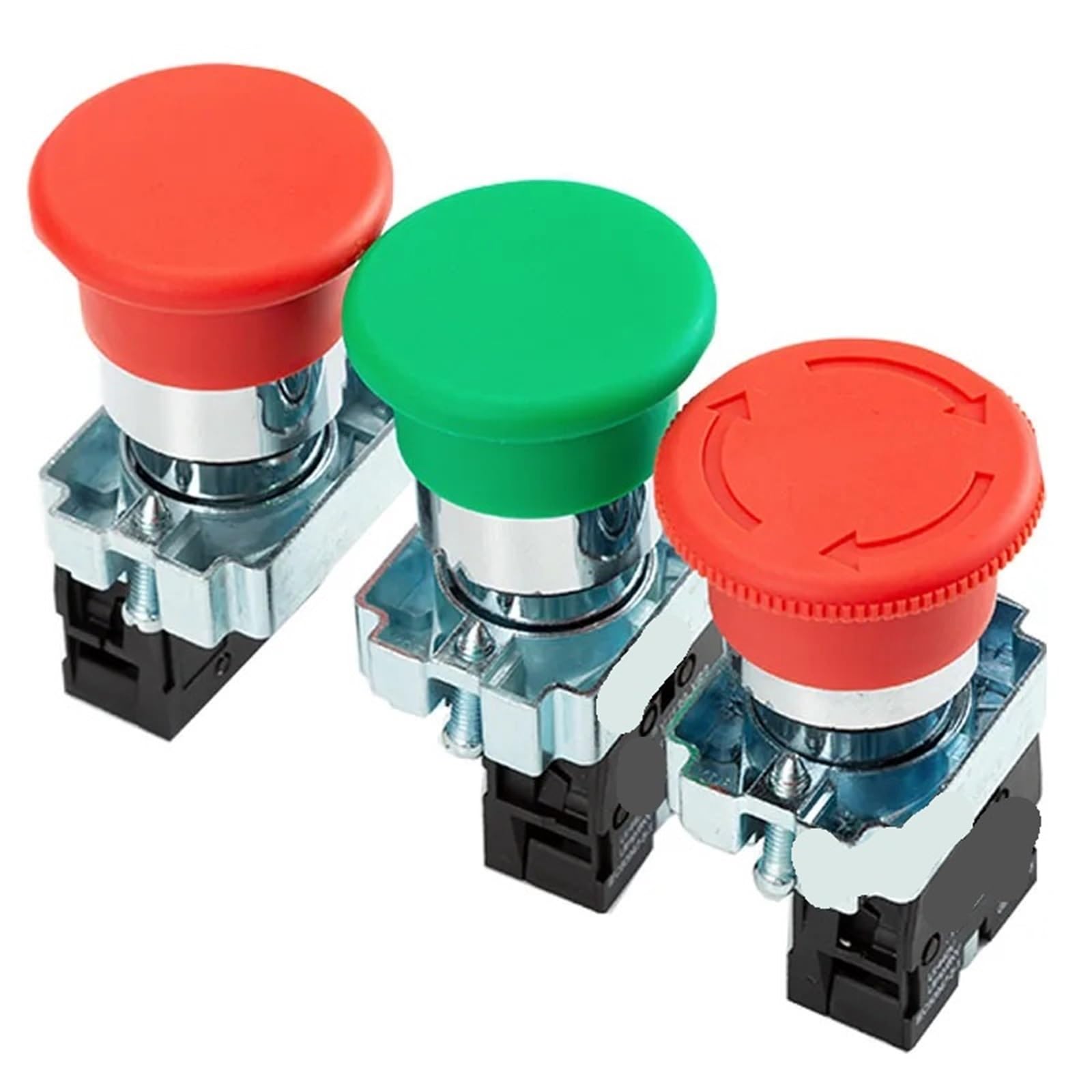 20 szt. Przełącznik przyciskowy do samodzielnego resetowania mała głowica grzyba zatrzymanie awaryjne pokrętło 22 mm klucz start inching power on XB2-BG21 XB2-BA31 XB2-BS54 (XB2-BA42)