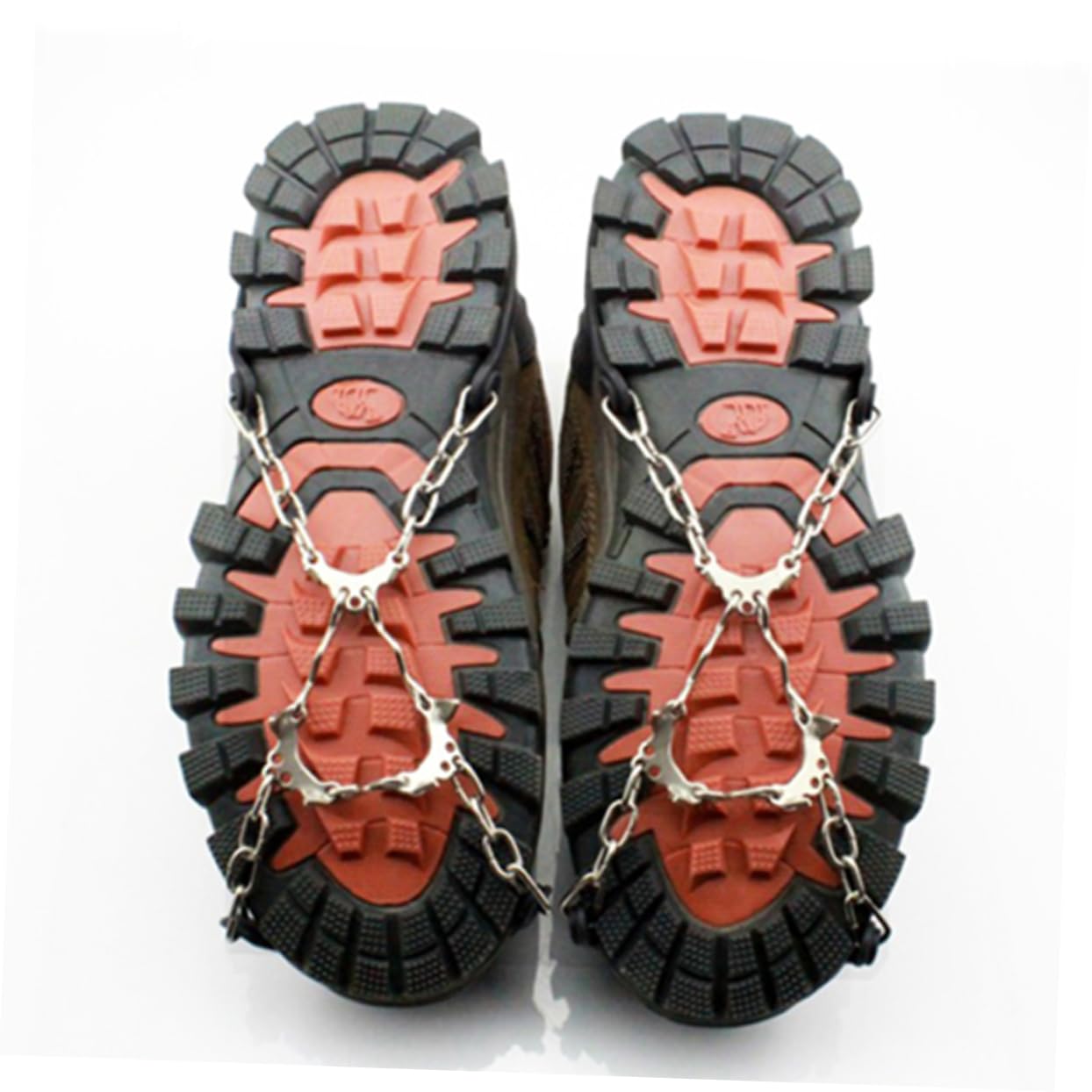 WRITWAA Shoe Crampons for Snow and Ice Hiking Boot Anti-Slip Hiking Shoe Chains Grippers Mountaineering Spikes Climbing Gear