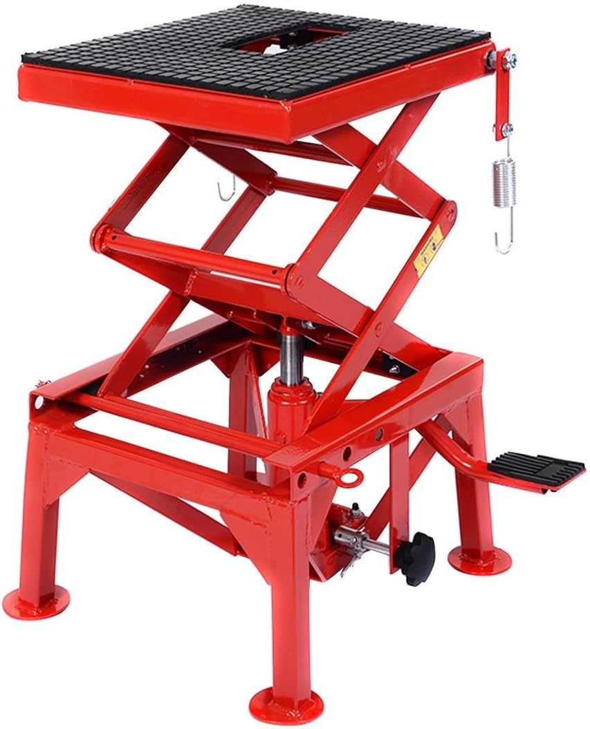 Best Deal Goplus 300lb Motorcycle Lift Table Hydraulic Cycle Dirt Bike ATV Scissor Jack Lift Hoist Center Stand Lift