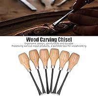 Vista 6 de Juego de herramientas de tallado a mano, juego de cinceles para tallar madera, juego de cinceles para tallar madera, herramientas manuales, mango