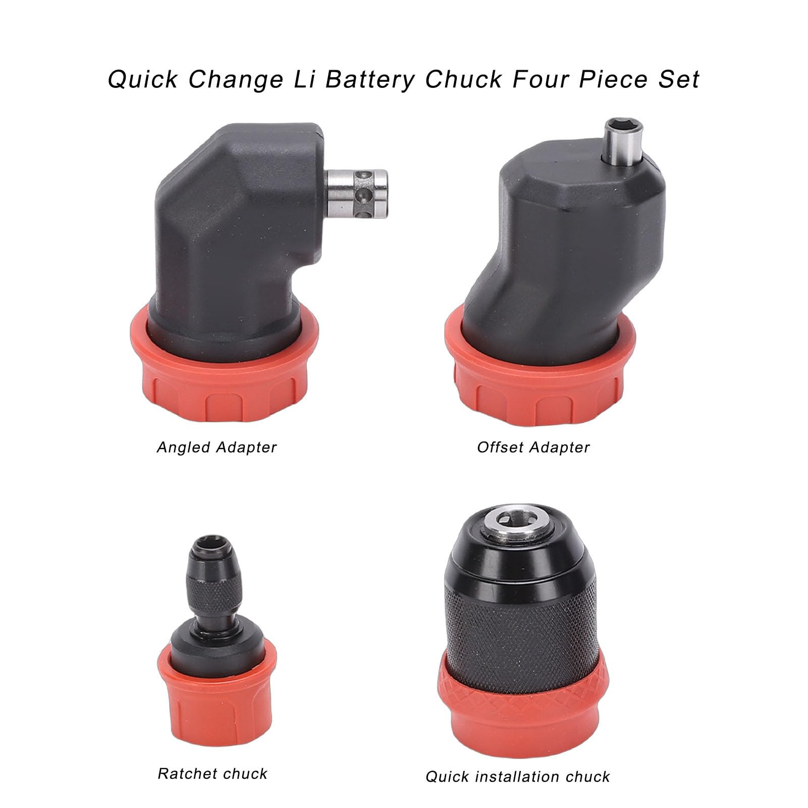 Trapano Senza Chiave Chuck, Adattatore Cacciavite Rapido Da 6,35mm Con Serraggio Automatico Da 4 Pezzi Strumento Di Conversione Compatibile Con Gambo Esagonale Da 1/4 Di