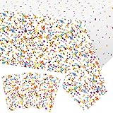 3 Pieces Sprinkle Party Decorations, Confetti Sprinkle Sweet Candy Plastic Tablecloth Rainbow Donut...