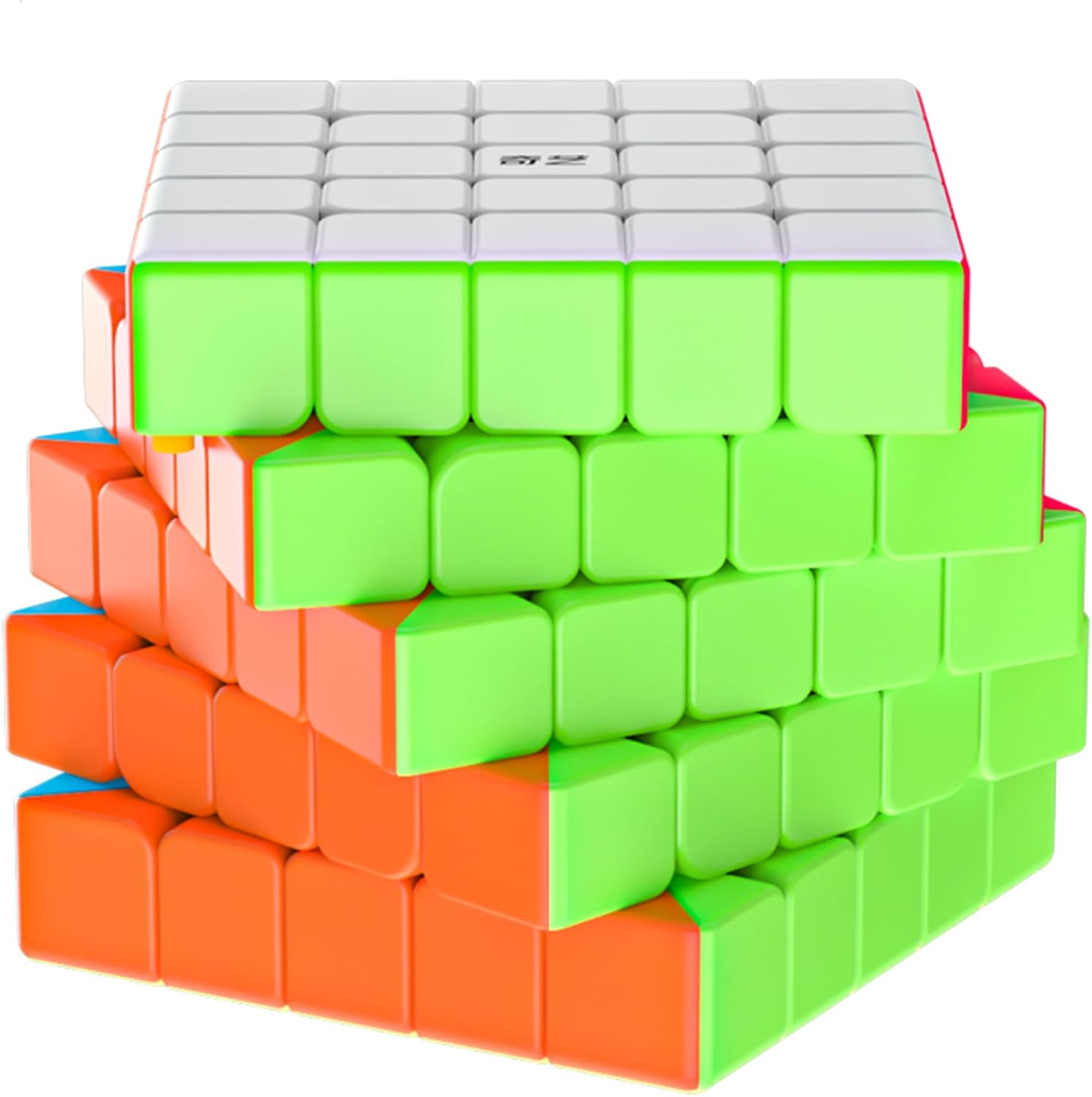 QY Toys Speed Cube 5 x 5 x 5 Stickerless, Speed Cube 5 x 5 x 5 Puzzle, Professional Smooth 62 mm Suitable for All Players