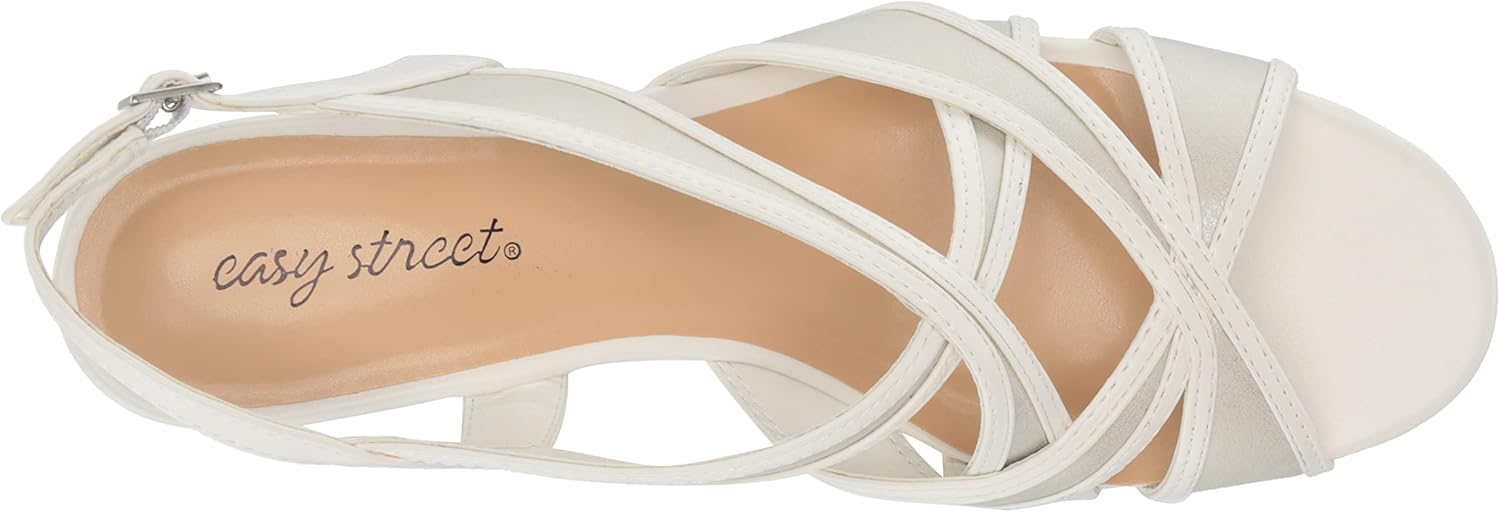 Easy Street Womens Tristen Patent Kitten Heel Heels