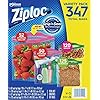 -ZIPLOCk BAGS | Ziplock Easy Open Bags Variety Pack with New Stay Open Design (347 CT)