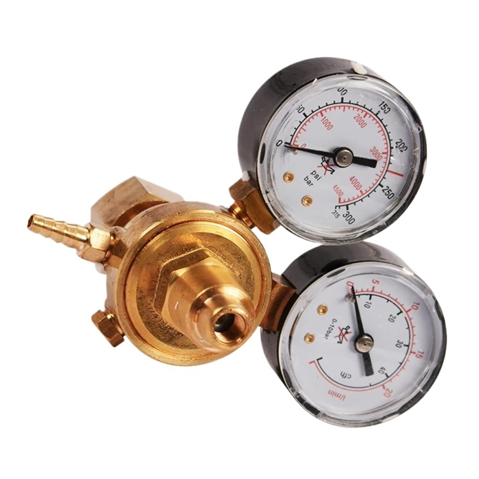 Vmvud One Color Argon Pressure Reducing Gauge Argon Co2 Gauges Pressure Reducer Mig Flow Meter Control Valve Dual Gauge Welding Regulator