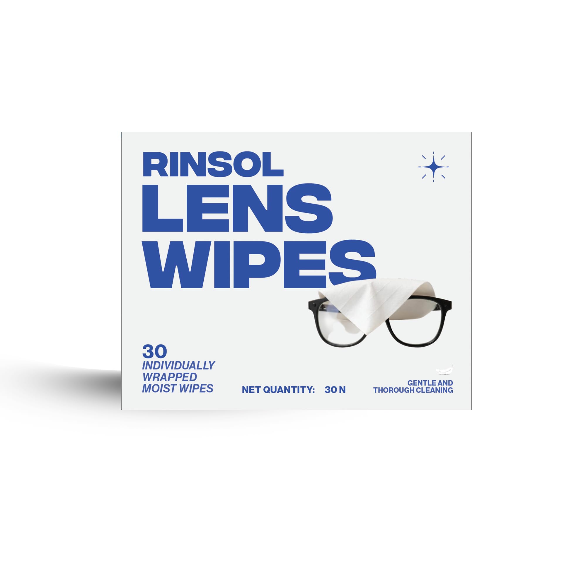 Rinsol Lens Wipes - 30 Pre-Moistened Eye Glass Cleaner | Quick Dry Formula | Spectacles, Sunglasses, Camera Lens, Binoculars, Goggles and all types of lenses 3