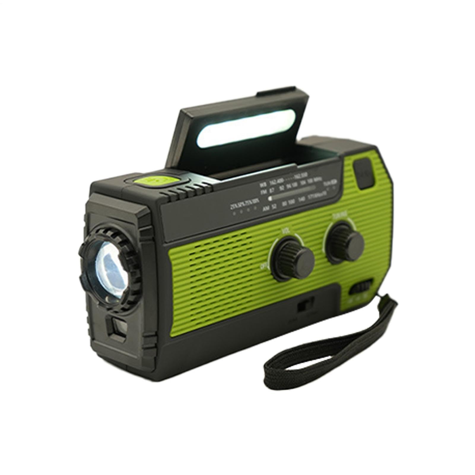 Radio portátil Equipo de supervivencia solar y de manivela | Radios AM FM De Bolsillo Para En Exteriores Para Interior, Hogar, Oficina, Camping, Picnic, Senderismo, Caza, Playa Y