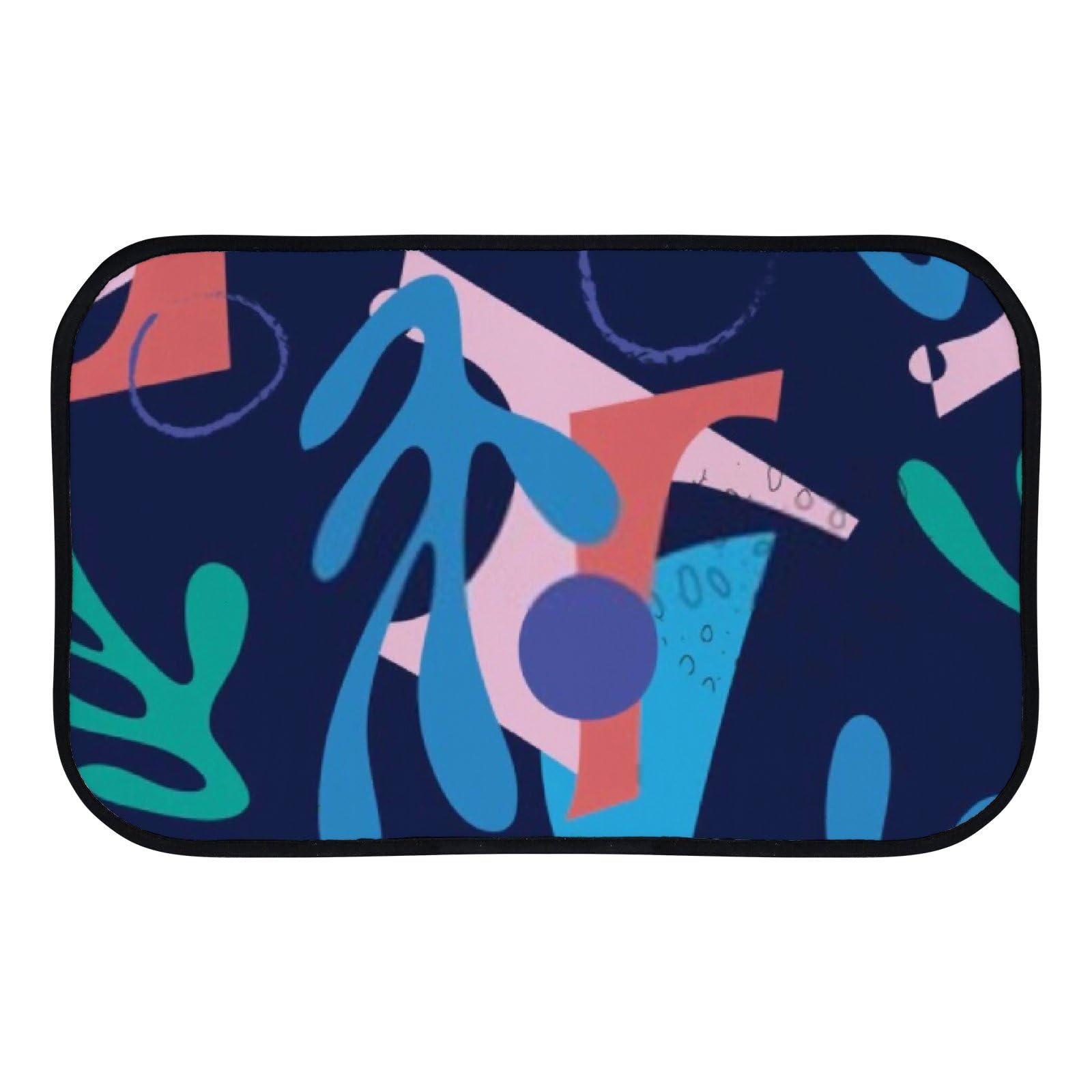 Nuansexi Bathroom Rugs Abstract Shape Elements Floor Mats Non Slip Bathmat Doormat Tub Mat Coral Velvet Absorbent Entrance Carpet Mats Machine Washable Bedroom Decor