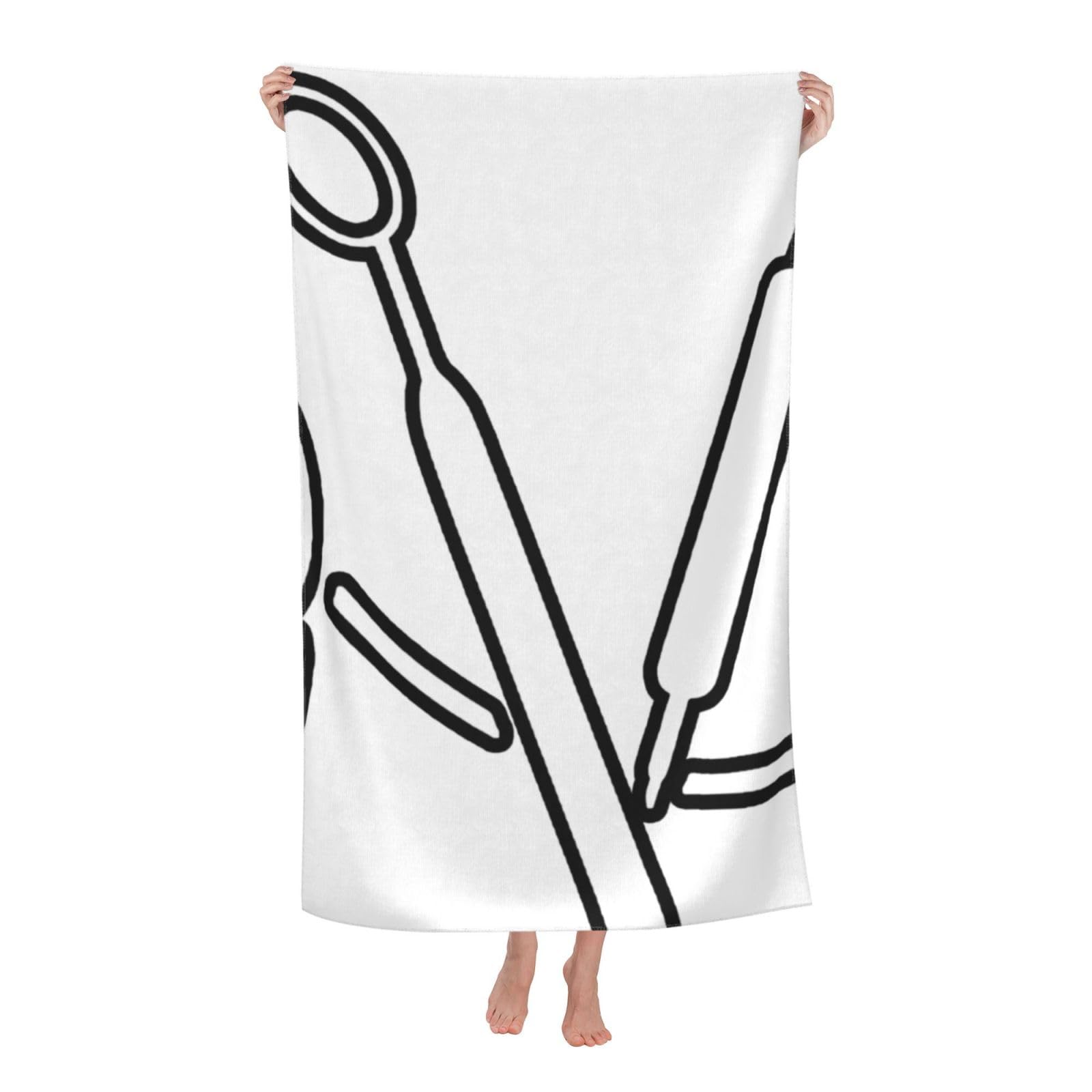 LSRCPD Beach Towel Dental Hygienist Love Dentist Microfiber Beach Towels Blanket Oversized Tropical Big Extra Large XL Pool Towels Quick Dry Sandproof for Women Girls Kids