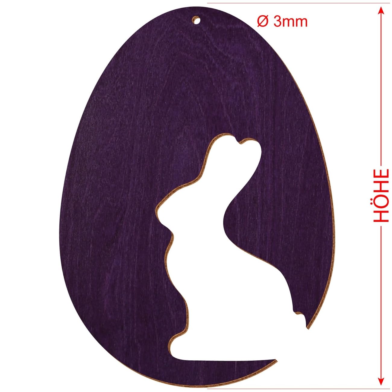 V2 - Uova di Pasqua in legno colorato, decorazione per Pasqua, motivo uovo di Pasqua, 8, altezza (dimensione): 43 cm di altezza