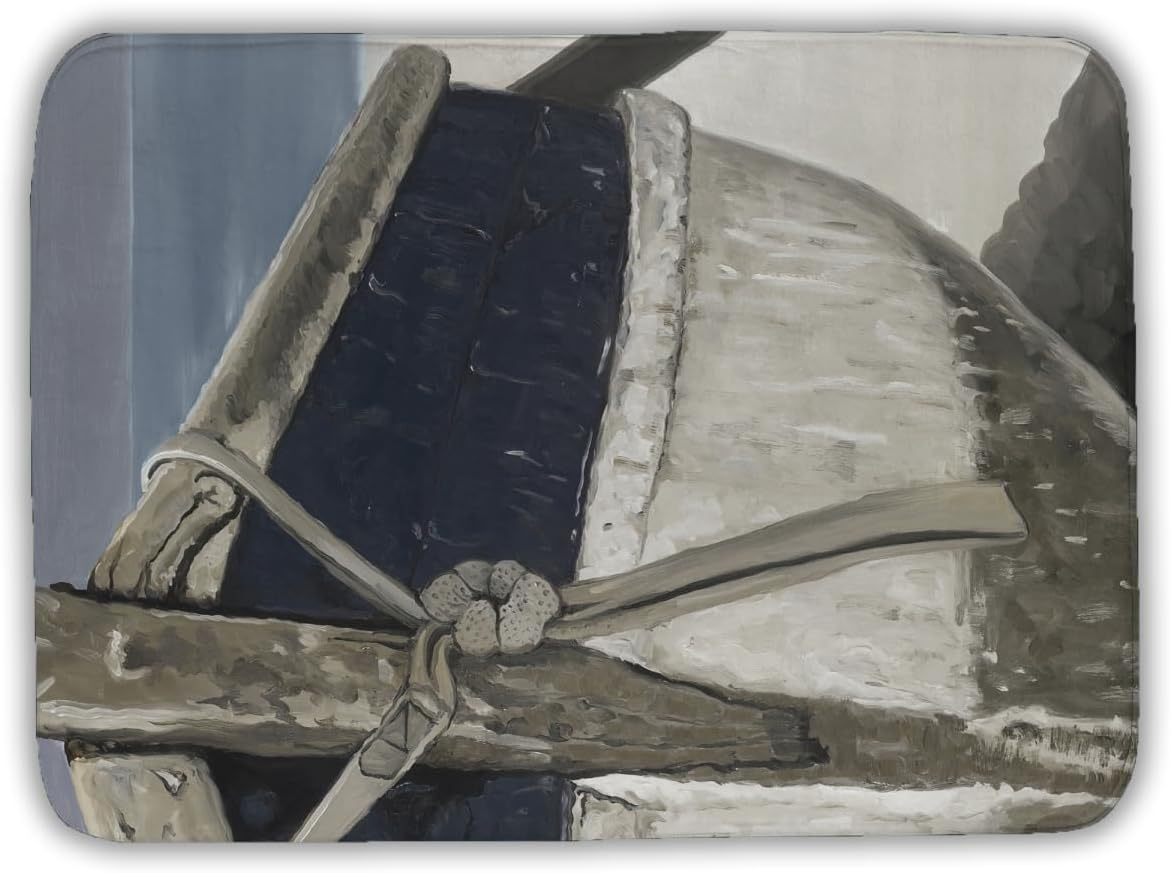 Begin Home Decor C1BM172493J627 17 x 24 in. Bateau Coastal Blue Bath Mat - Stylish Home Decor Essential