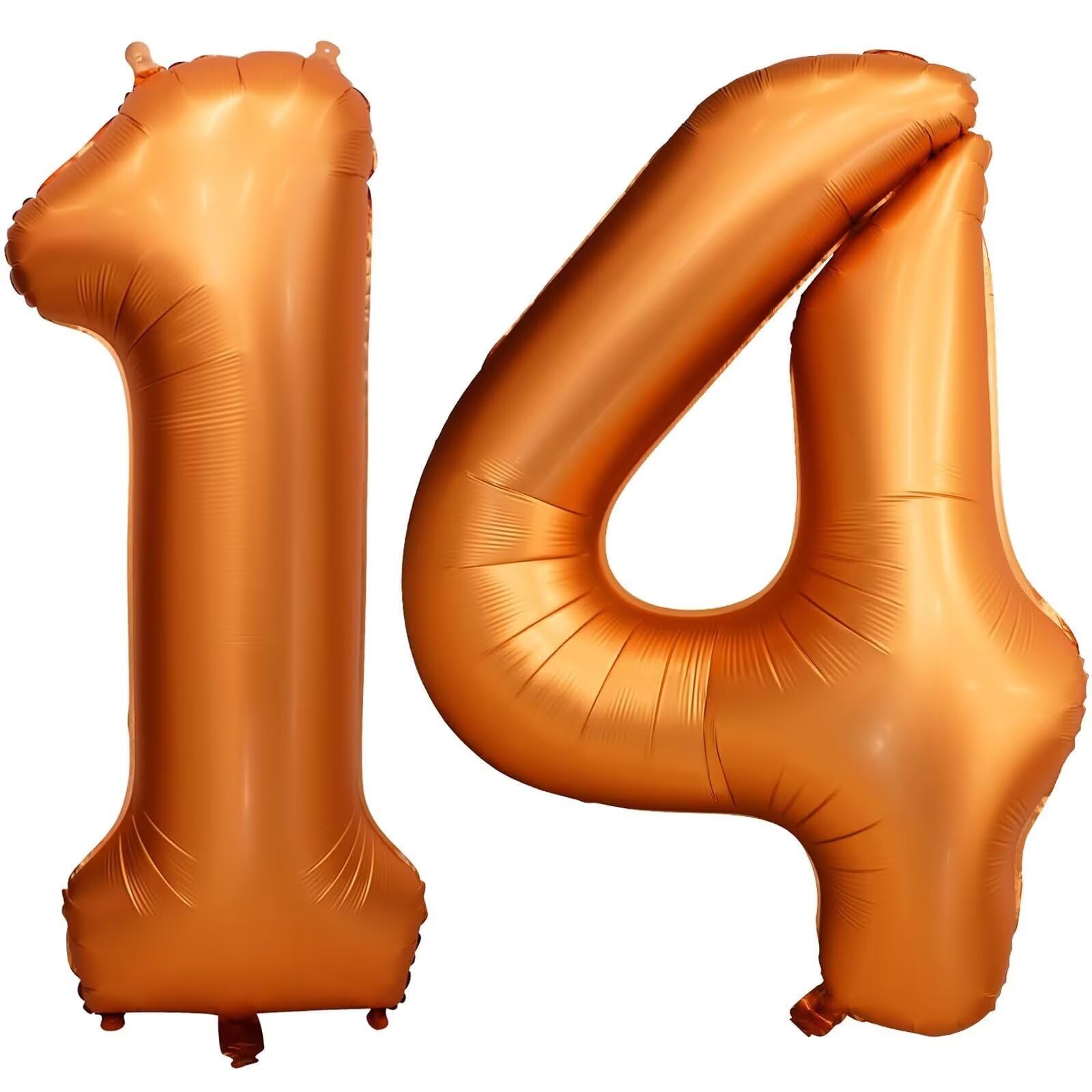 Orange Number 14 Balloons 40 Inch Large Aluminum Foil Orange Party Balloons