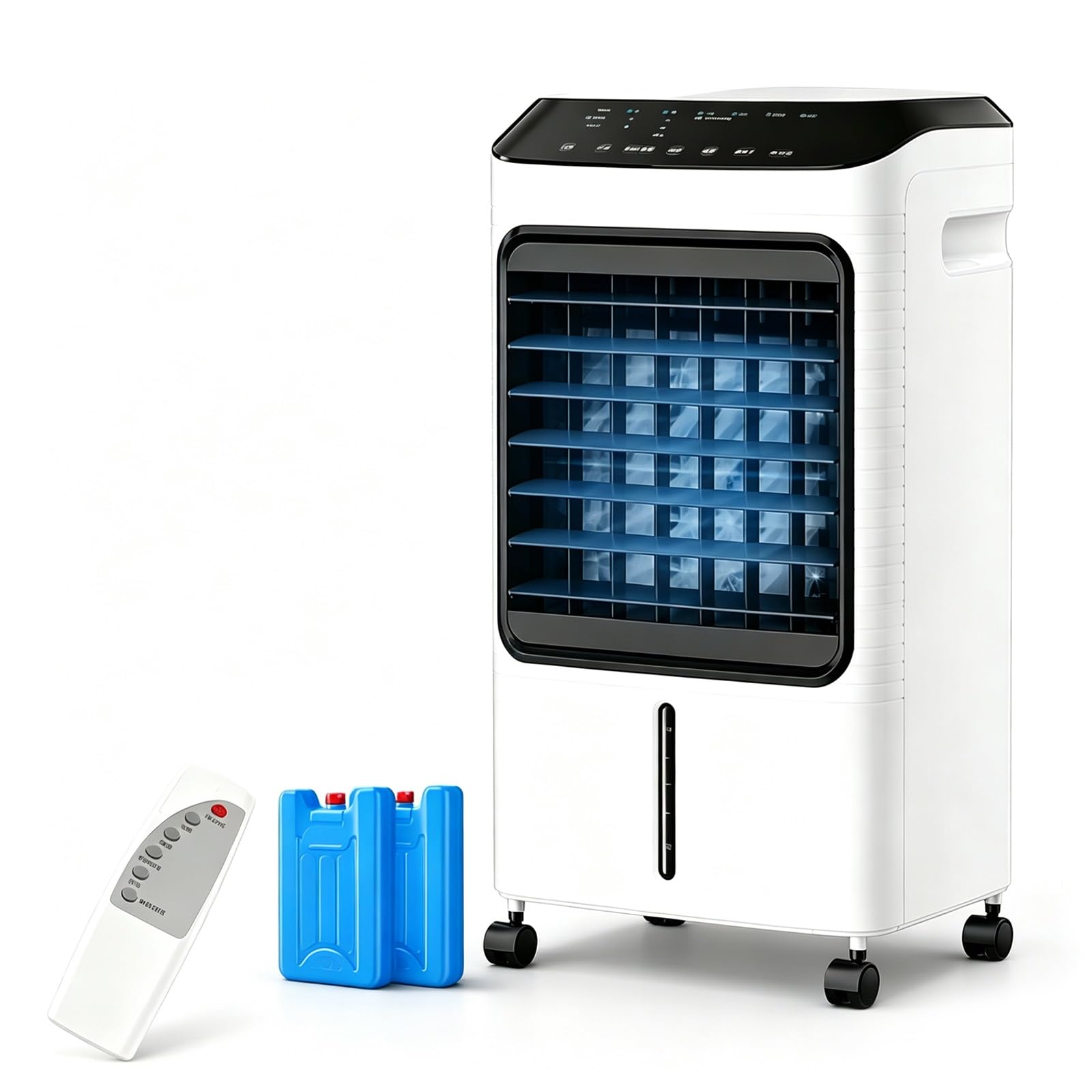 Lunaizhuo White Evaporative Air Cooler 8L Water Tank, Portable Cooling Fan