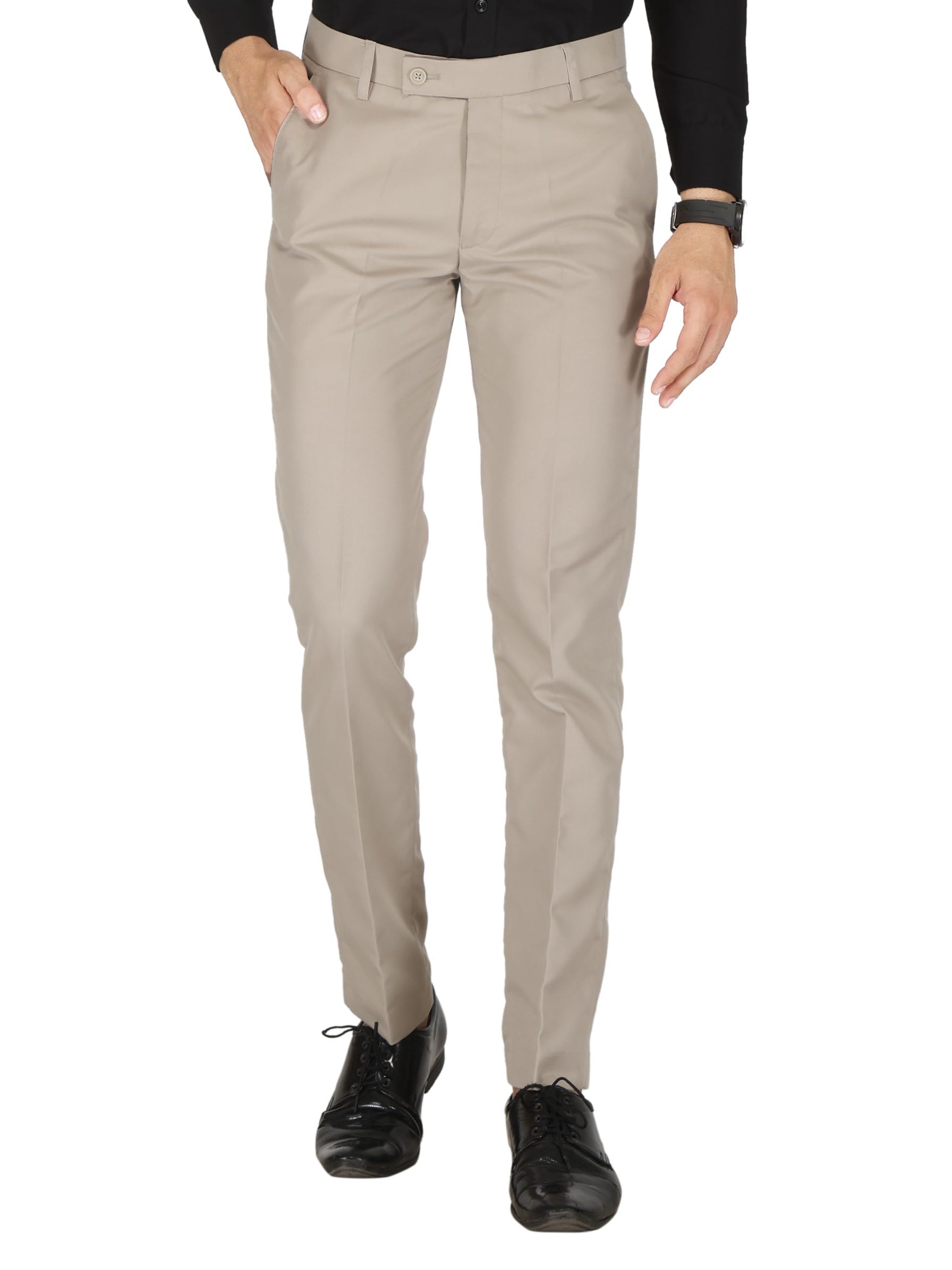 jaycap Men's Formal Pants - Classic and Stylish Trousers for Every Occasion | Cream-picture-12