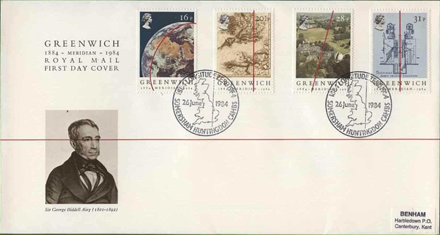 Greenwich 1884- Meridian -1984 First Day Cover